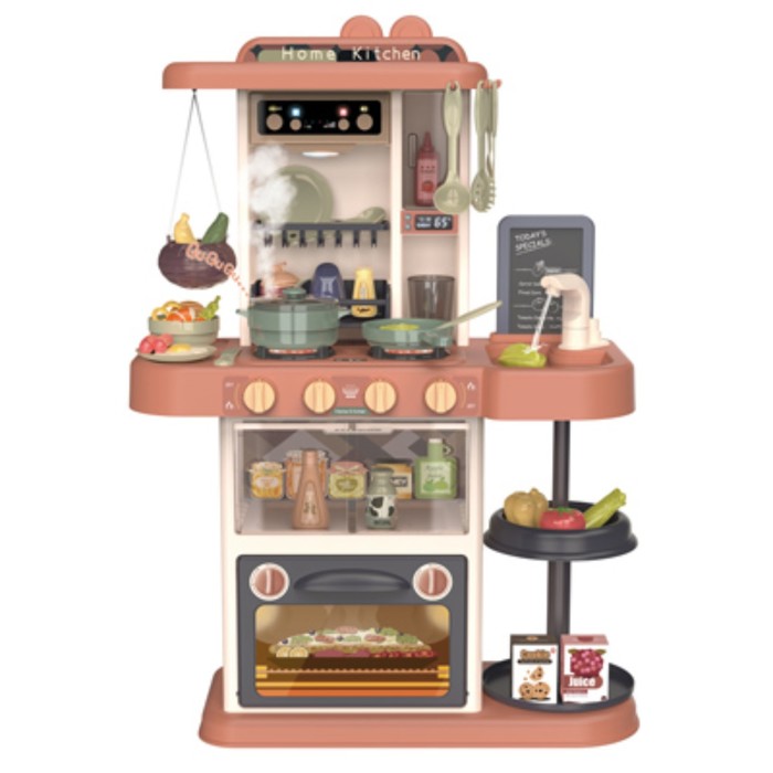 Детская игровая кухня Funky Toys Cooking Studio, цвет бежевый, 43 предмета, 51.5х23.5х72 см  969493