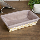 Корзина "Полоска" 26х х6,5 см из бамбука - Фото 1