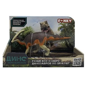 Фигурка динозавра «Паразауролоф» Funky Toys, цвет оранжевый, масштаб 1:288