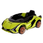 Электромобиль Lamborghini SIAN, EVA колёса, кожаное сидение, цвет зелёный - фото 2127172