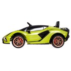 Электромобиль Lamborghini SIAN, EVA колёса, кожаное сидение, цвет зелёный - Фото 3