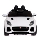 Электромобиль Jaguar F-TYPE, EVA колёса, кожаное сидение, цвет белый - фото 6431291