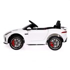 Электромобиль Jaguar F-TYPE, EVA колёса, кожаное сидение, цвет белый - фото 6431292