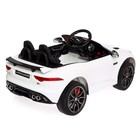 Электромобиль Jaguar F-TYPE, EVA колёса, кожаное сидение, цвет белый - фото 6431293