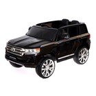 Электромобиль TOYOTA LAND CRUISER, EVA колёса, кожаное сидение, цвет чёрный - фото 10494678