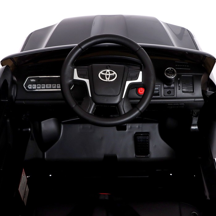 Электромобиль TOYOTA LAND CRUISER, EVA колёса, кожаное сидение, цвет чёрный - фото 1907721814