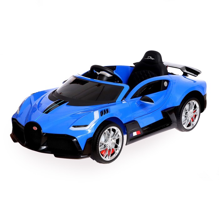 Электромобиль Bugatti Divo, EVA колёса, кожаное сидение, цвет синий - Фото 1