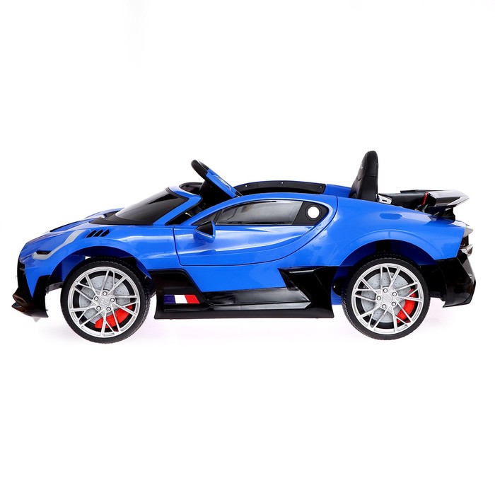 Электромобиль Bugatti Divo, EVA колёса, кожаное сидение, цвет синий - фото 1907721830