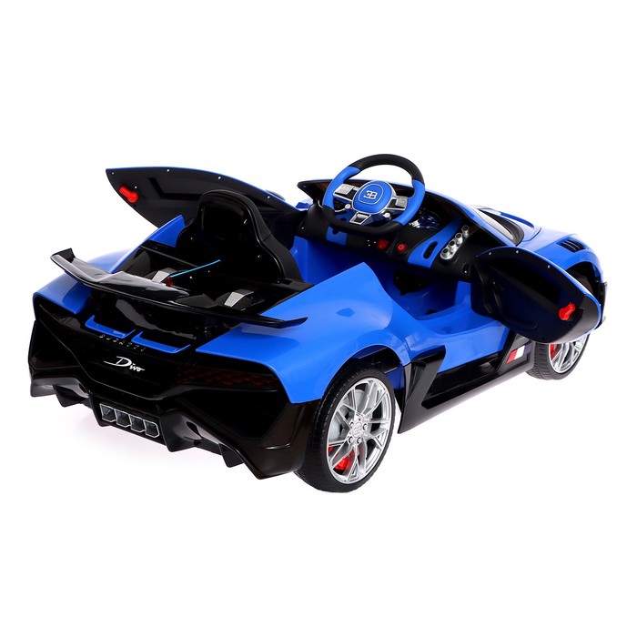 Электромобиль Bugatti Divo, EVA колёса, кожаное сидение, цвет синий - фото 1907721832
