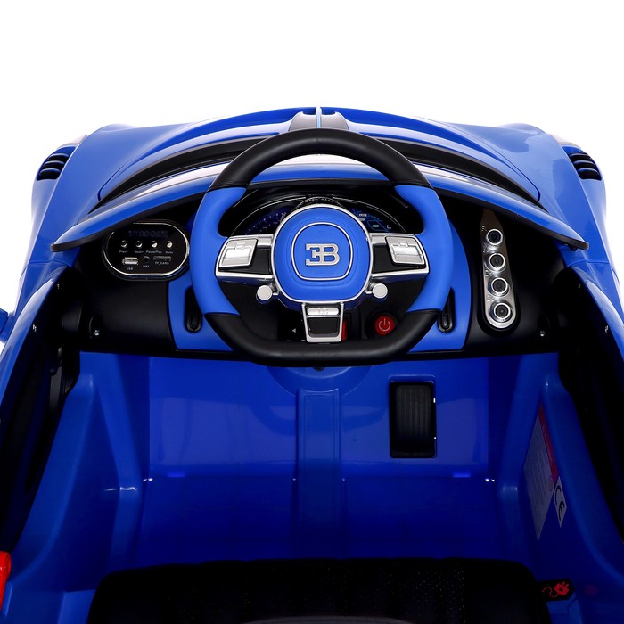 Электромобиль Bugatti Divo, EVA колёса, кожаное сидение, цвет синий - фото 1907721834