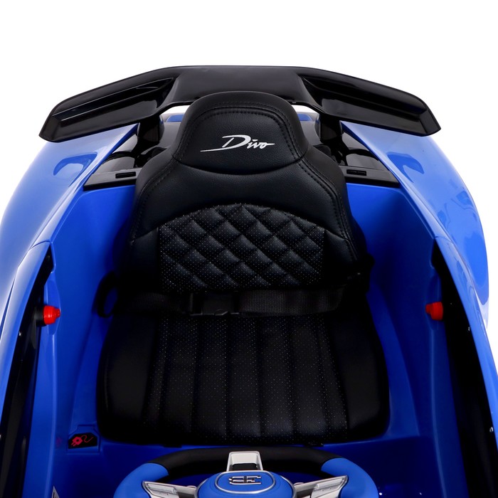 Электромобиль Bugatti Divo, EVA колёса, кожаное сидение, цвет синий - фото 1926695970