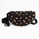 Поясная сумка на молнии, цвет чёрный - фото 22222331