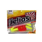 Твистер Helios Credo Double Tail Acid lemon & Red, 9 см, 5 шт. (HS-28-029) - Фото 2