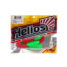 Твистер Helios Din 3 Lime & Red, 7.9 см, 6 шт. (HS-33-021) - фото 6915625