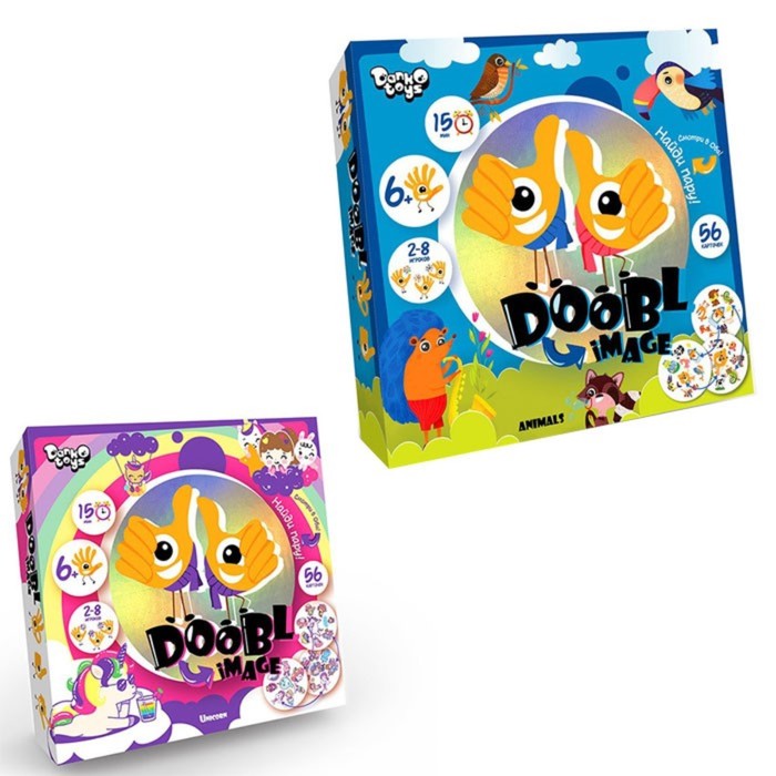 Детская настольная игра «Двойная картинка», серия Doobl Image, круглые карты - Фото 1