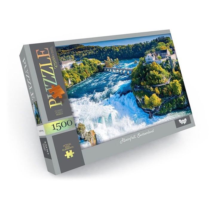 Пазлы картонные «Рейнский водопад. Швейцария», 1500 элементов