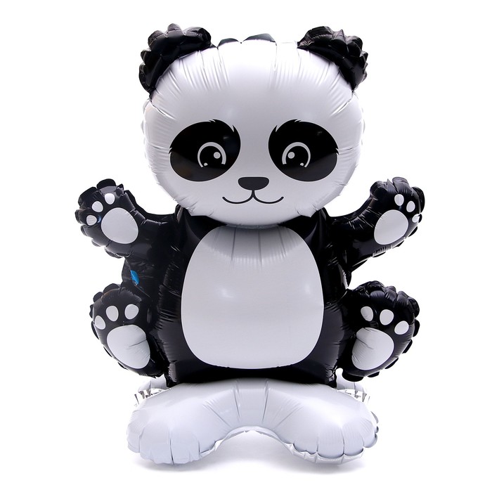Шар воздушный фольгированный 18 «Милая панда», на подставке, под воздух