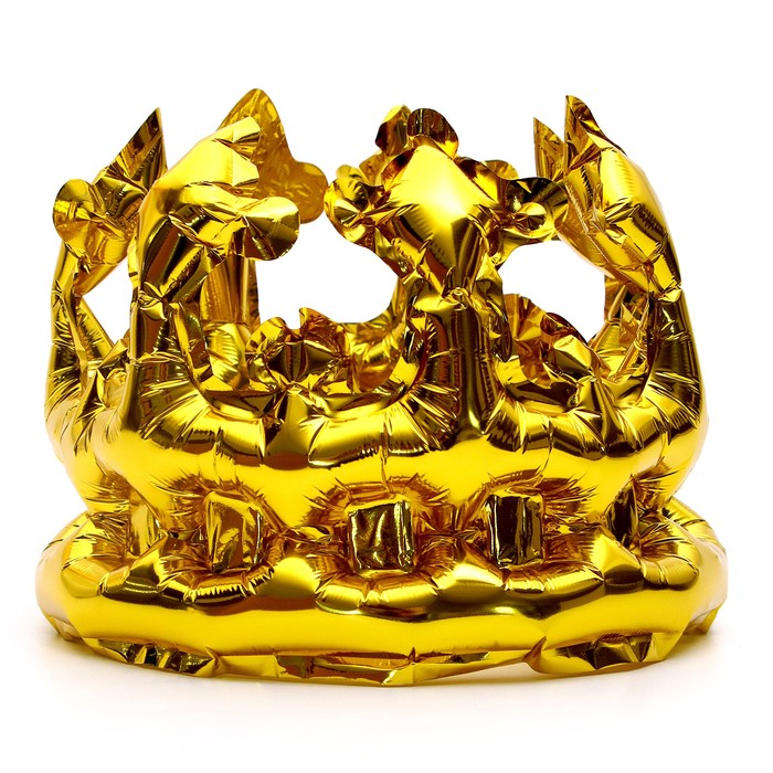 Шар фольгированный «Корона-ободок», золото