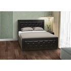 Кровать односпальная «Венеция 13.2», с мягким изголовьем, 1400×2000 мм, экокожа, цвет венге шёлк матовый 9695162