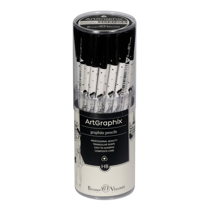 Карандаш чернографитный 3.0 мм ArtGraphix Zefir "Путешественница", HВ, трёхгранный, пластиковый корпус