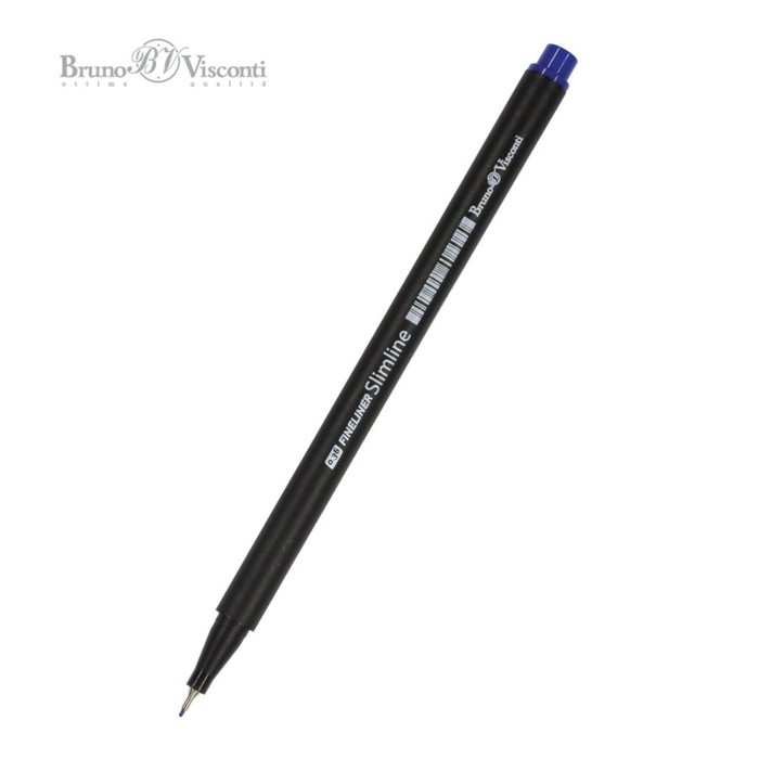 Ручка капиллярная BrunoVisconti Slimline FINELINER 0.36 мм, синяя