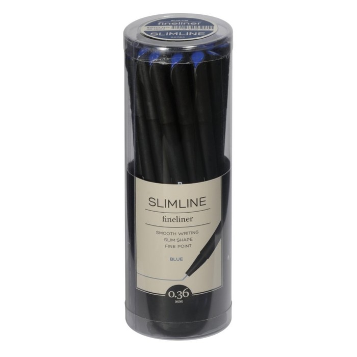 Ручка капиллярная BrunoVisconti Slimline FINELINER 0.36 мм, синяя