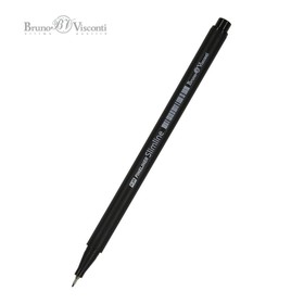 Ручка капиллярная BrunoVisconti Slimline FINELINER 0.36 мм, чёрная
