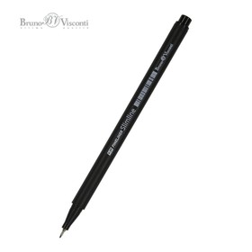 Ручка капиллярная BrunoVisconti Slimline FINELINER 0.36 мм, чёрная 9632774