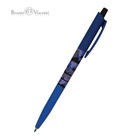 Ручка шариковая автоматическая BrunoVisconti HappyClick "Военный паттерн. Корабли", узел 0.5 мм, синие чернила, матовый корпус Soft Touch