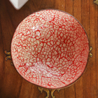 Чаша "Красно-белые вкрапления" 13,5х13,5х5,5 см с яичной скорлупой - Фото 3