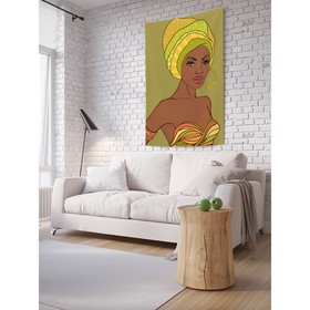 Декоративное панно с фотопечатью «Африканская дама», вертикальное, размер 150х200 см