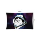 Декоративное панно с фотопечатью «Кот в космосе», горизонтальное, размер 100х150 см - Фото 2