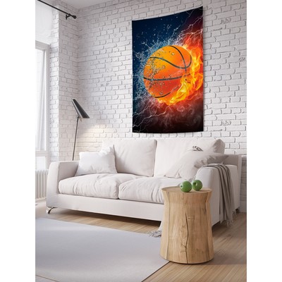 Декоративное панно с фотопечатью «Баскетбольная стихия», вертикальное, размер 100х150 см
