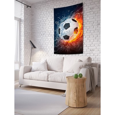 Декоративное панно с фотопечатью «Футбольная стихия», вертикальное, размер 100х150 см