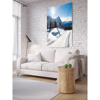 Декоративное панно с фотопечатью «Снежные холмы», вертикальное, размер 100х150 см