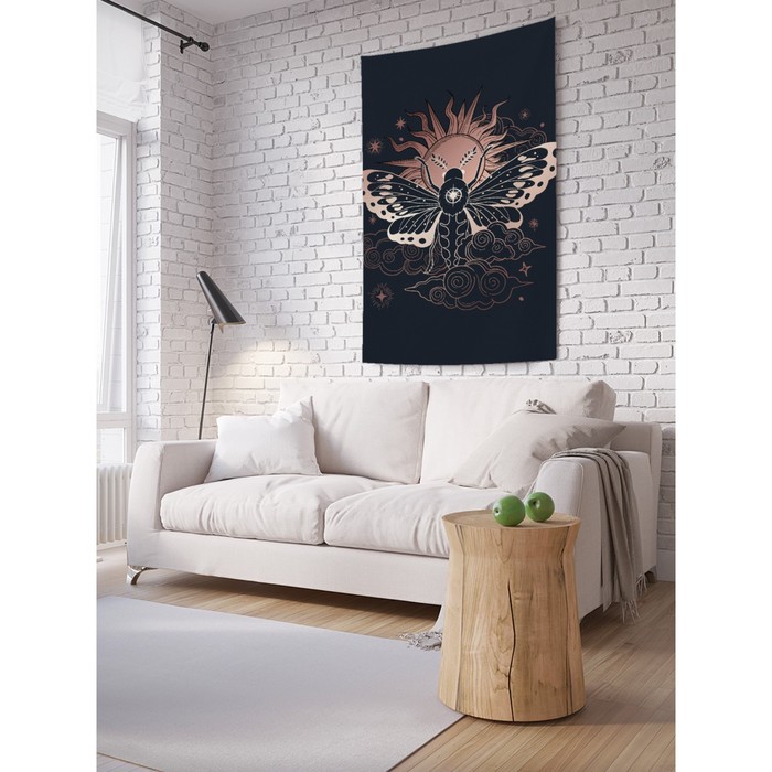 Декоративное панно с фотопечатью «Ночной мотылек», вертикальное, размер 100х150 см - Фото 1