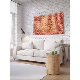 Декоративное панно с фотопечатью «Кирпичная стенка», горизонтальное, размер 100х150 см