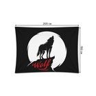 Декоративное панно с фотопечатью «Волк и луна», горизонтальное, размер 150х200 см - Фото 2