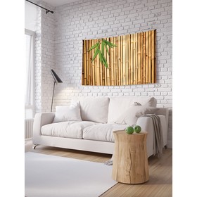 Декоративное панно с фотопечатью «Листья бамбука», горизонтальное, размер 100х150 см