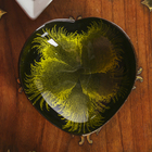 Чаша в виде сердца "Зелёный всплеск" 13,5х13,5х5,5 см - Фото 3