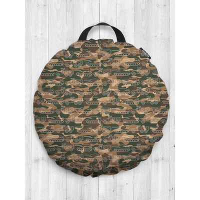 Подушка сидушка «Военная техника», декоративная, d = 52 см