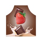 Фартук кухонный с фотопринтом «Шоколад с клубникой», регулируемый, размер OS - Фото 3