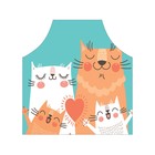 Фартук кухонный с фотопринтом «Веселая кошачья семья», регулируемый, размер OS - Фото 3