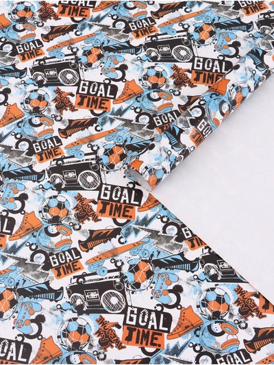 Бумага упаковочная глянцевая «Футбол», 70×100 см, 1 лист