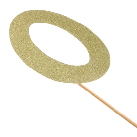 Топпер в торт «0», цвет золото (комплект 7 шт)