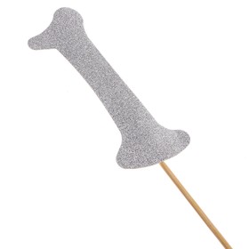 Топпер в торт «1», цвет серебро (комплект 10 шт)