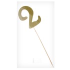 Топпер в торт «2», цвет золото - Фото 3