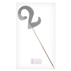 Топпер в торт «2», цвет серебро - Фото 3