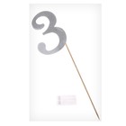 Топпер в торт «3», цвет серебро - Фото 3