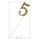 Топпер в торт «5», цвет золото - Фото 3